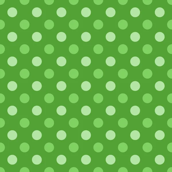 Naadloze Polka Dot Textuur Groene Kleur Retro Polka Punten Vector — Stockvector