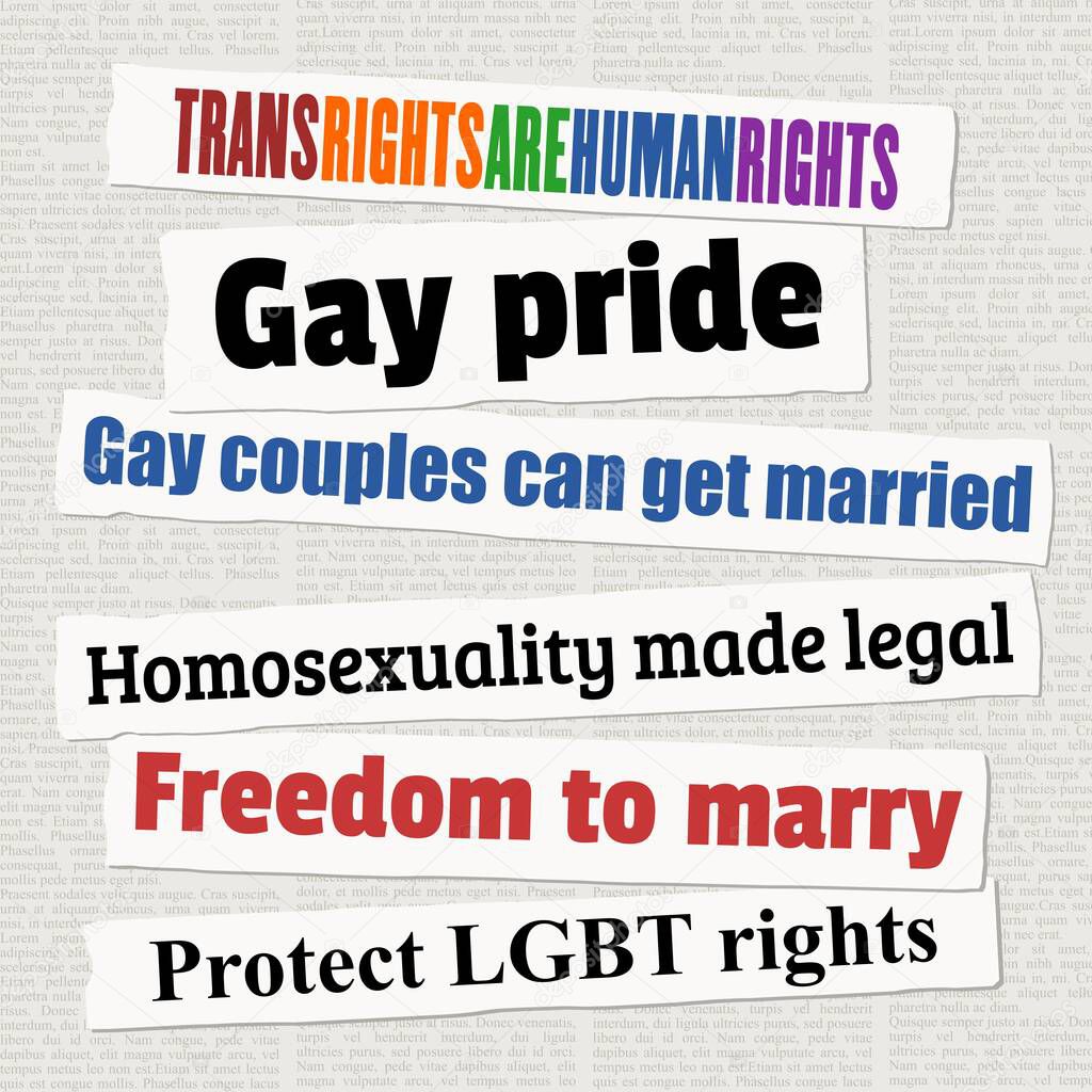 Lgbt Rights And Equality Newspaper Headlines Media Titles Lgbt Rights Concept Vector Illustration Premium Vector In Adobe Illustrator Ai Ai Format Encapsulated Postscript Eps Eps Format