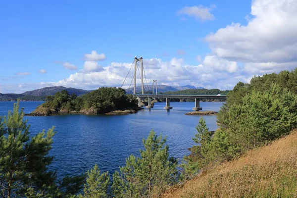 Stord Bridge Stordabrua Noorwegen Grote Hangbrug Onderdeel Van Triangle Link — Stockfoto