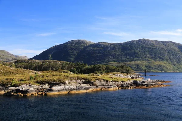 Norway Fiord Landscape Fafjorden Fiord Bremanger Municipality Vestland County Bremangerlandet — Stock Photo, Image