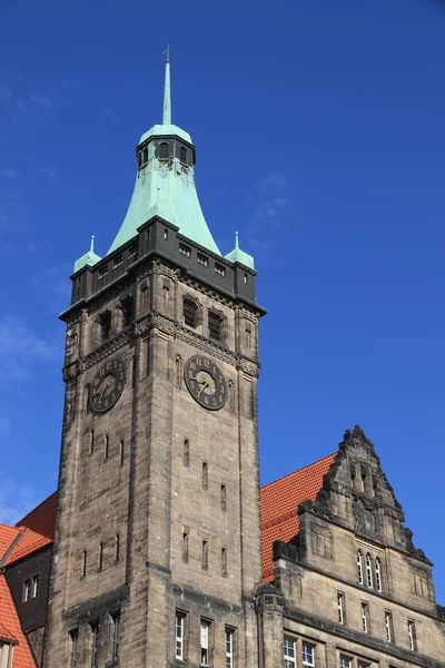 Město Chemnitz Německu Saský Stát Německu Neumarktské Náměstí Nová Radnice — Stock fotografie