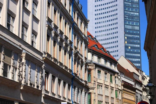 Leipzig City Alemanha Vista Rua Centro Leipzig — Fotografia de Stock