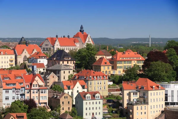 Miasto Meissen Niemczech Saksonia Krajobraz Miasta Lotu Ptaka Meissen — Zdjęcie stockowe