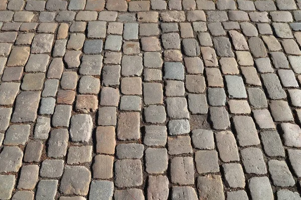 Stone Staved Caddesi Ortaçağ Taş Kaldırımları Avrupa Kaldırım Taşı Nuremberg — Stok fotoğraf