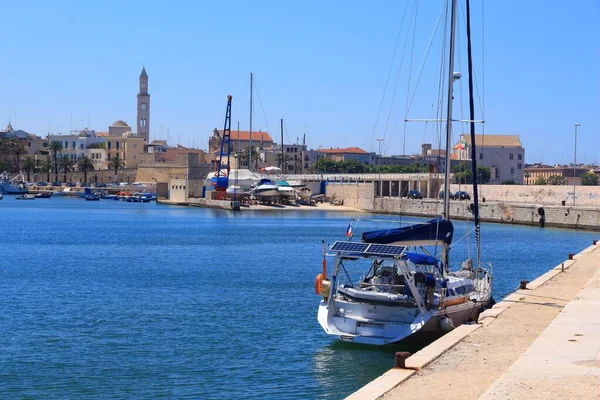 Die Skyline Von Bari Stadtansicht Italien Hafen Von Bari Italien — Stockfoto