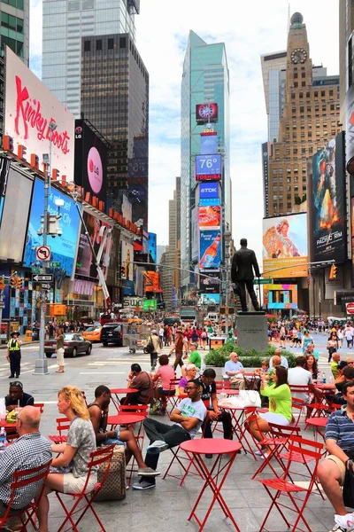 New York Usa Juli 2013 Mensen Bezoeken Times Square New — Stockfoto