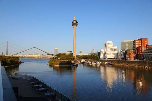 Düsseldorfské Panorama Německo Pohled Okres Hafen Bývalý Přístav — Stock fotografie