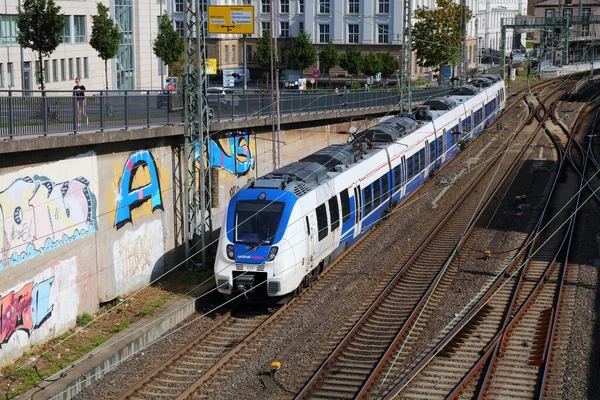 Wuppertal Niemcy Wrzesień 2020 Pociąg Pasażerski Marki National Express Niemcy — Zdjęcie stockowe