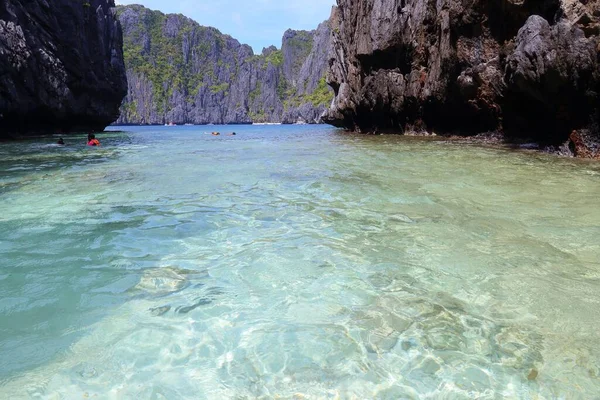 Εκπληκτικό Τοπίο Palawan Φιλιππίνες Επίσκεψη Shimizu Island Καθαρά Νερά — Φωτογραφία Αρχείου