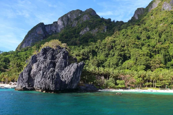 Krajobraz Plaży Wyspie Palawan Filipiny Siedem Plaży Commandos — Zdjęcie stockowe