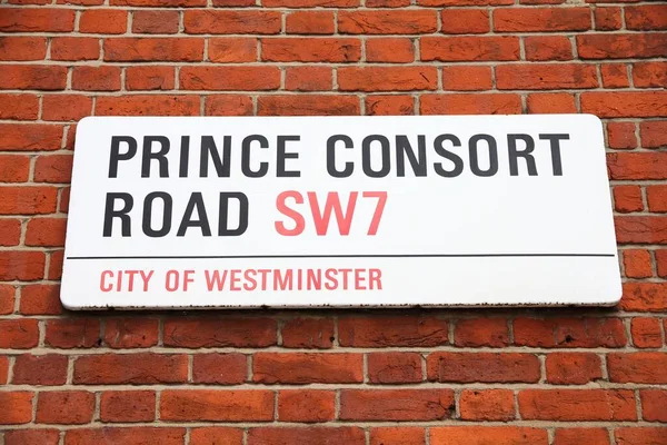 London May 2012 View Prince Consort Road Sign Westminster London — Stock Photo, Image