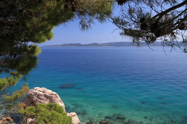 Croácia Bela Paisagem Costeira Mediterrânea Dalmácia Marusici Mar Adriático Região — Fotografia de Stock