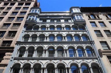 Boston şehir merkezi eski mimari sokak manzarası. Massachusetts, ABD. Boston 'daki State Street.