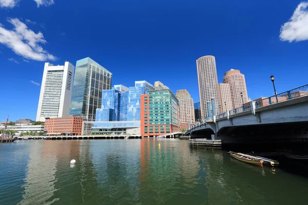 Horizonte Cidade Boston Vista Panorâmica Urbana Massachusetts Eua — Fotografia de Stock