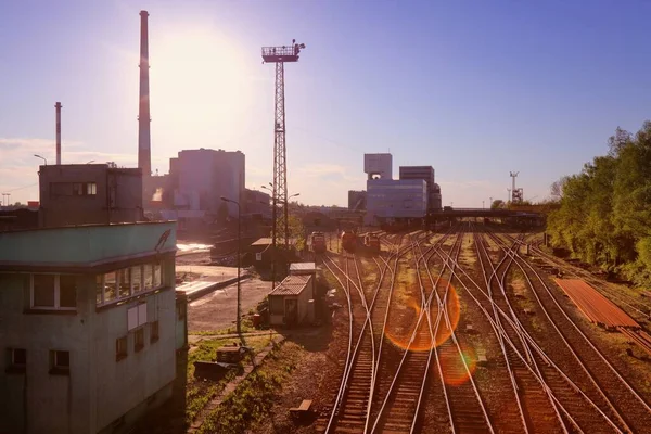 Uhelný Důl Slezsku Těžká Průmyslová Infrastruktura Jastrzebie Zdroj — Stock fotografie