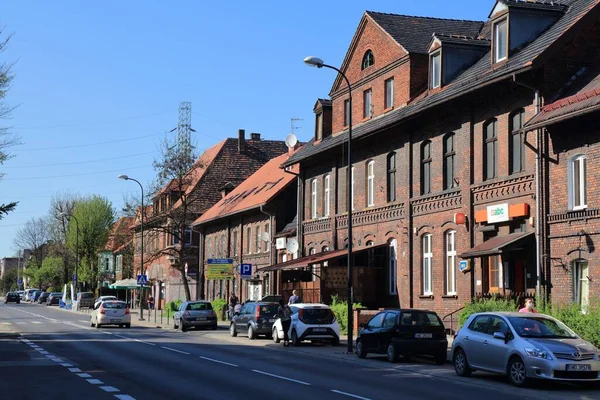 Radlin Polonia Maggio 2021 Vista Sulla Strada Nel Centro Radlin — Foto Stock