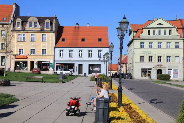 Wodzislaw Slaski Polen Mei 2021 Mensen Bezoeken Het Belangrijkste Stadsplein — Stockfoto