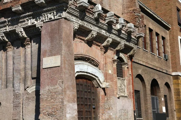 Roma Itália Casa Dei Crescenzi Marco Medieval Forum Boarium Roma — Fotografia de Stock
