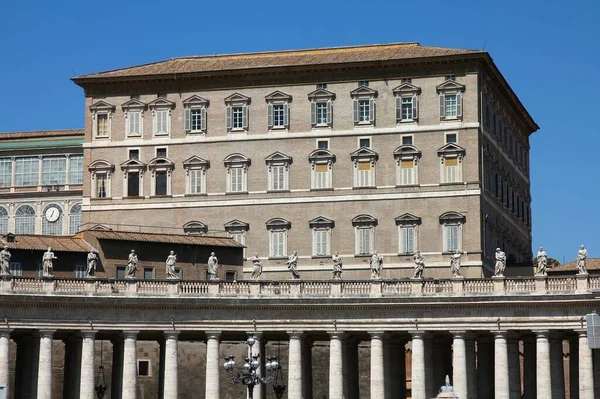 Palácio Apostólico Vaticano Palazzo Apostolico Edifício Com Apartamentos Papais Cidade — Fotografia de Stock