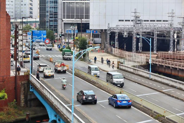 Osaka Japan November 2016 Menschen Fahren Stau Osaka Japan Osaka — Stockfoto