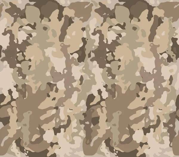 Texture Military Camouflage Seamless Desert Camouflage Pattern Camo Vector Pattern — Stock Vector