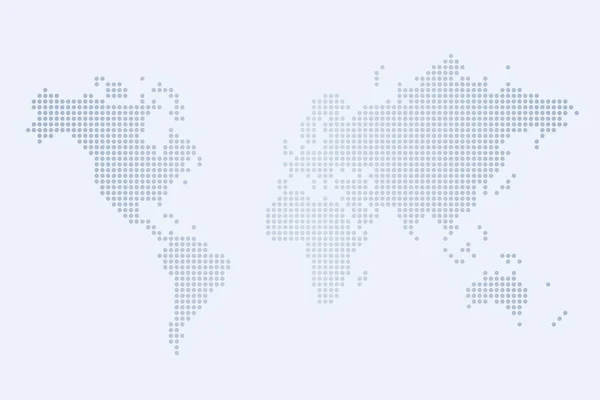 Vektorové Pozadí Tečkované Mapy Světa Jednoduchá Mapa Světa Stylu Tečky — Stockový vektor