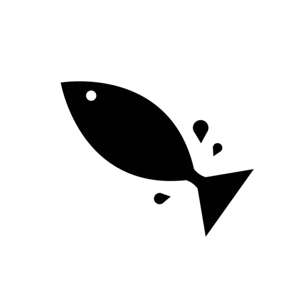 Риба Вистрибує Води Проста Векторна Ілюстрація — стоковий вектор
