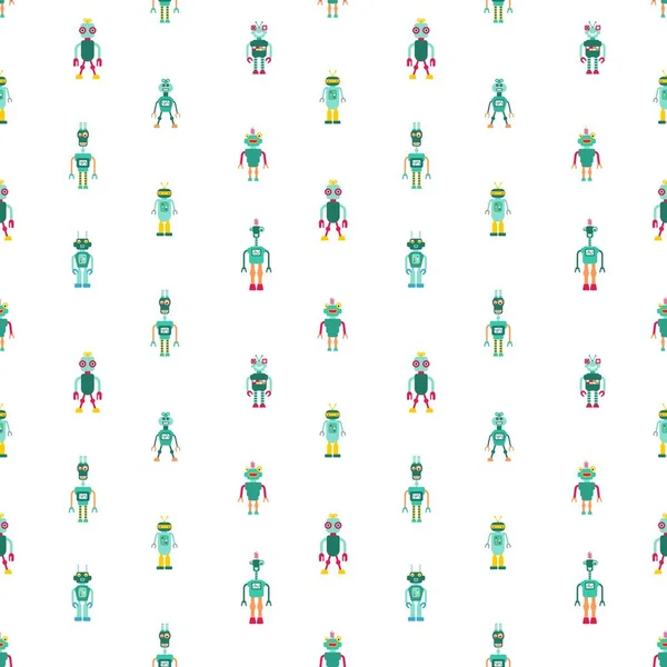 Іграшкові Роботи Безшовна Текстура Дитячий Одяг Дизайн Робота Моди Хлопчика — стоковий вектор