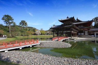 Japonya dönüm noktası. Uji Phoenix Hall, Kyoto - Byodo-in Budist Tapınağı, UNESCO Dünya Mirası Bölgesi.