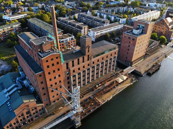 Duisburg Cidade Alemanha Porto Interior Innenhafen Antiga Arquitectura Industrial — Fotografia de Stock