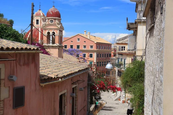 Korfu Kasabası Kerkyra Yunanistan Daki Unesco Dünya Mirasları Alanı Corfu — Stok fotoğraf