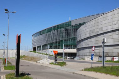 GLIWICE, POLAND - 11 Mayıs 2021 Polonya 'da Arena Gliwice çok amaçlı kapalı alan. Polonya 'nın en büyük eğlence ve spor salonlarından biridir..