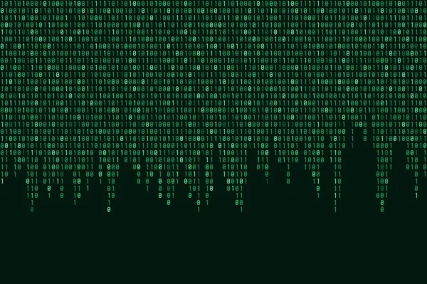 Binární Kód Bezešvé Vektorové Textury Copyspace Abstraktní Zelené Binární Pozadí — Stockový vektor