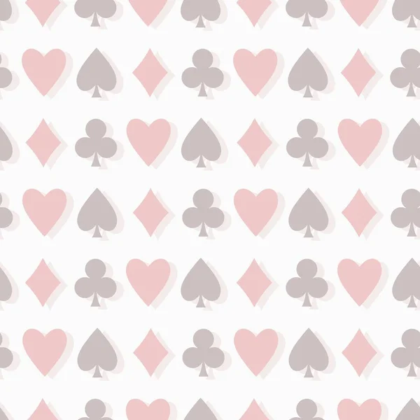 Vektorový Poker Jemný Bezproblémový Design Karetní Hra Kasino Ubrus Textura — Stockový vektor