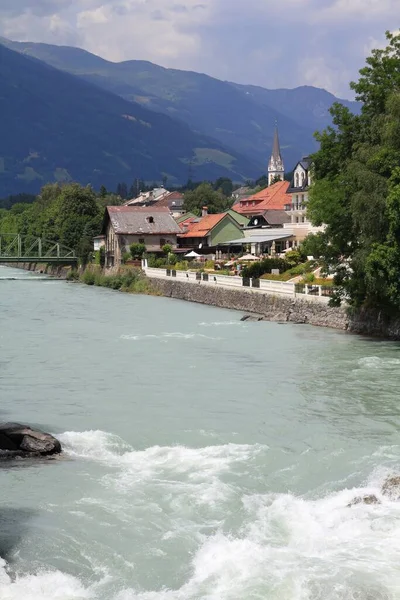 Lienz Townscape River Drau Austria Lienz Town Tyrol — Stock Photo, Image