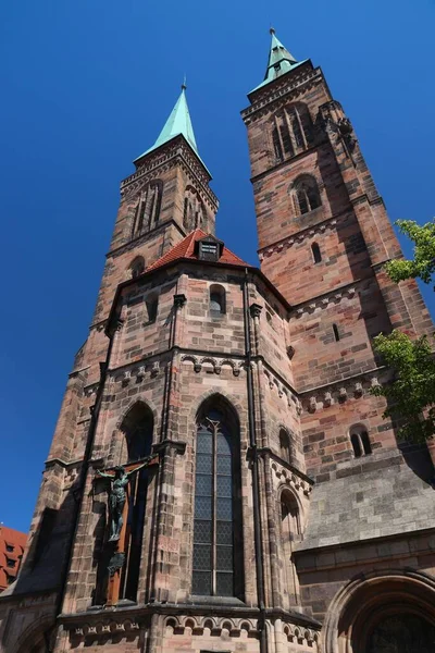 Medieval Europe Gothic Architecture Nuremberg Germany Medieval Landmark Sebaldus Church — Stock Photo, Image