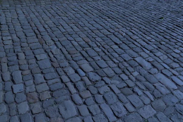 Nachtelijke Geplaveide Straat Cobblestone Europa Neurenberg Stad Duitsland — Stockfoto