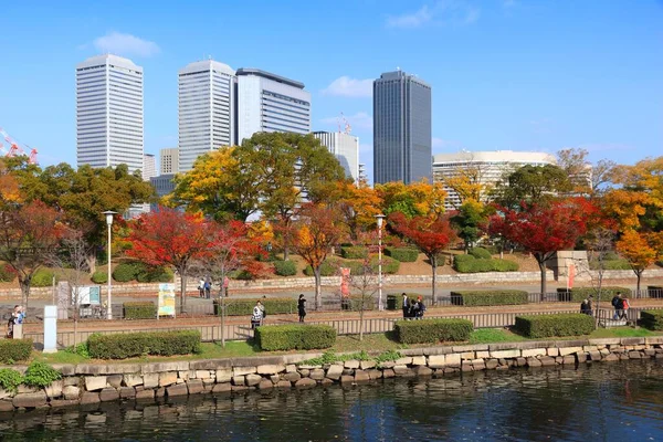 日本大阪 2016年11月22日 人们参观日本大阪秋季城堡公园 大阪是日本第二大城市 930万人 — 图库照片