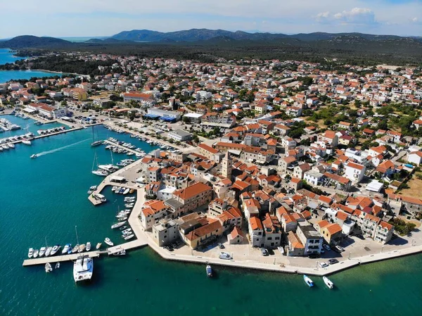 Segeln Kroatien Marina Luftaufnahme Pirovac Kroatien — Stockfoto