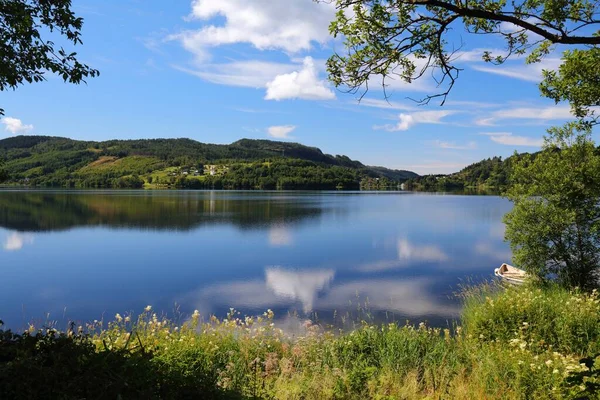 Lago Kalandsvatnet Norvegia Più Grande Lago Del Comune Bergen Bel — Foto Stock