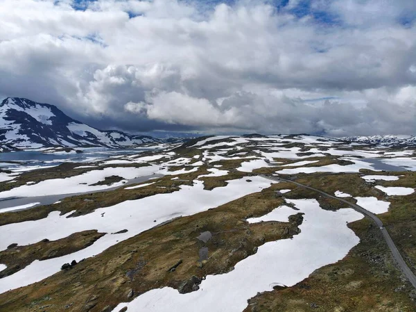 Norwegia Natura Jotunheimen Góry Letni Krajobraz Przełęcz Fantestein Sognefjell Road — Zdjęcie stockowe