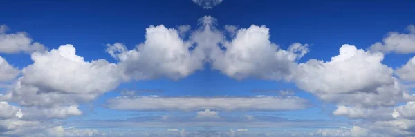 Panoramic Sky Background White Clouds Blue Sky Background White Cumulus — Stock Photo, Image