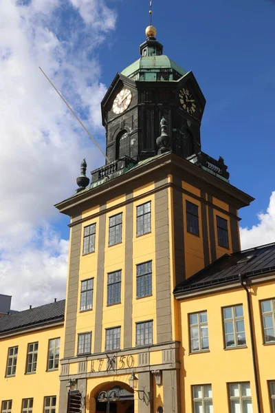 Wahrzeichen Der Stadt Norrkoping Schweden Holmentornet Ehemaliges Industriegebäude — Stockfoto