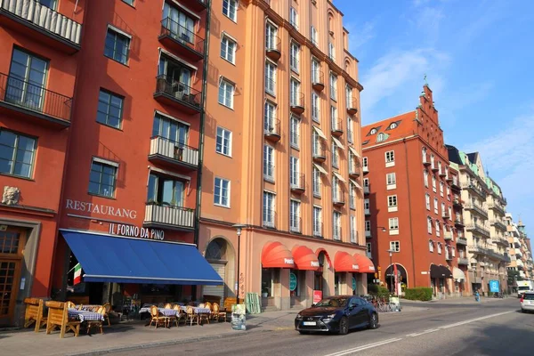 Stockholm Schweden August 2018 Straßenansicht Von Norr Malastrand Auf Der — Stockfoto