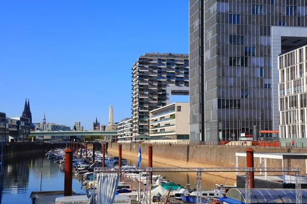 Cologne Germany September 2020 Skyline Rheinauhafen District Кельні Німеччина Колишня — стокове фото