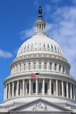 ABD Ulusal Meclisi. Washington DC 'de bir Amerikan simgesi. Birleşik Devletler Kongre Binası.