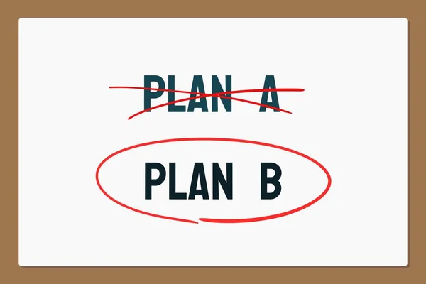 プランAとプランB 事業計画と戦略 事業計画における緊急計画 — ストックベクタ