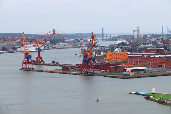 瑞典哥德堡市 哥德堡港港口起重机 — 图库照片