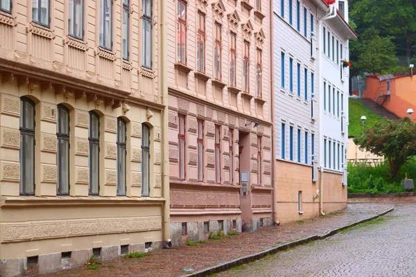 Γκέτεμποργκ Στη Σουηδία Περιοχή Haga Παλιά Πόλη Άποψη Του Δρόμου — Φωτογραφία Αρχείου