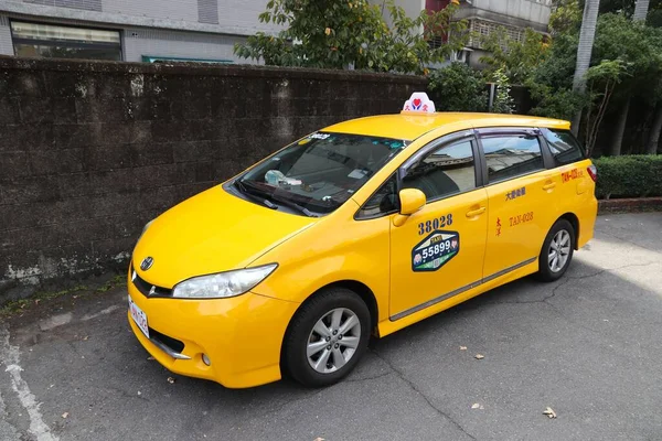 Taipei Taiwan Δεκεμβρίου 2018 Toyota Κίτρινο Ταξί Στην Ταϊπέι Ταϊβάν — Φωτογραφία Αρχείου